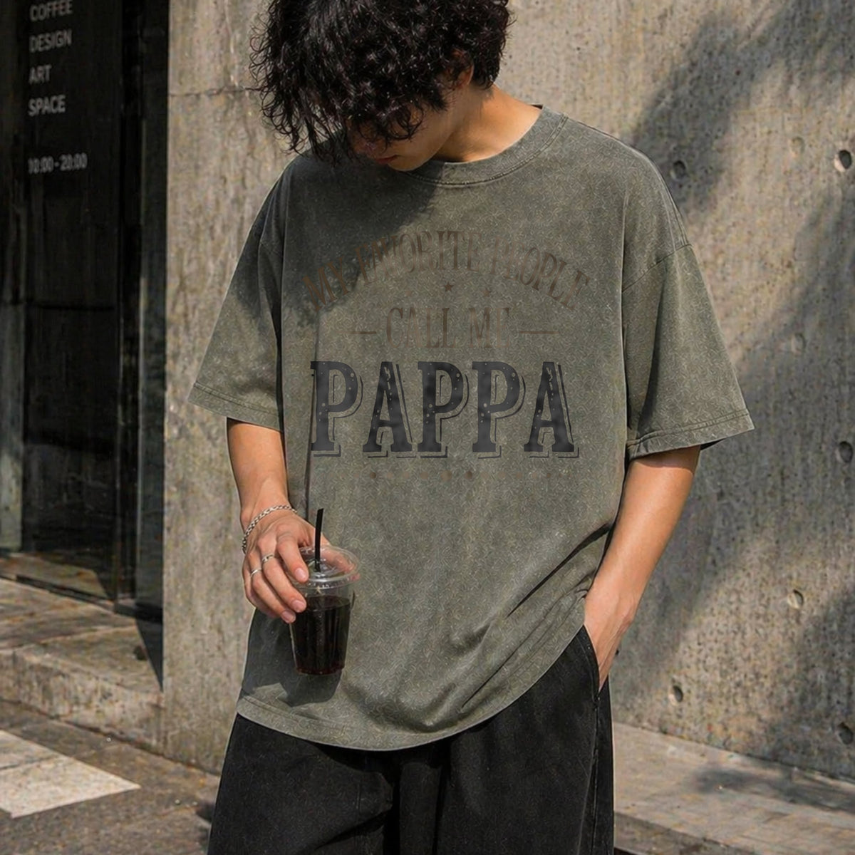 My Favorite People Call Me Papa Vintage Washed T-Shirt product image 11