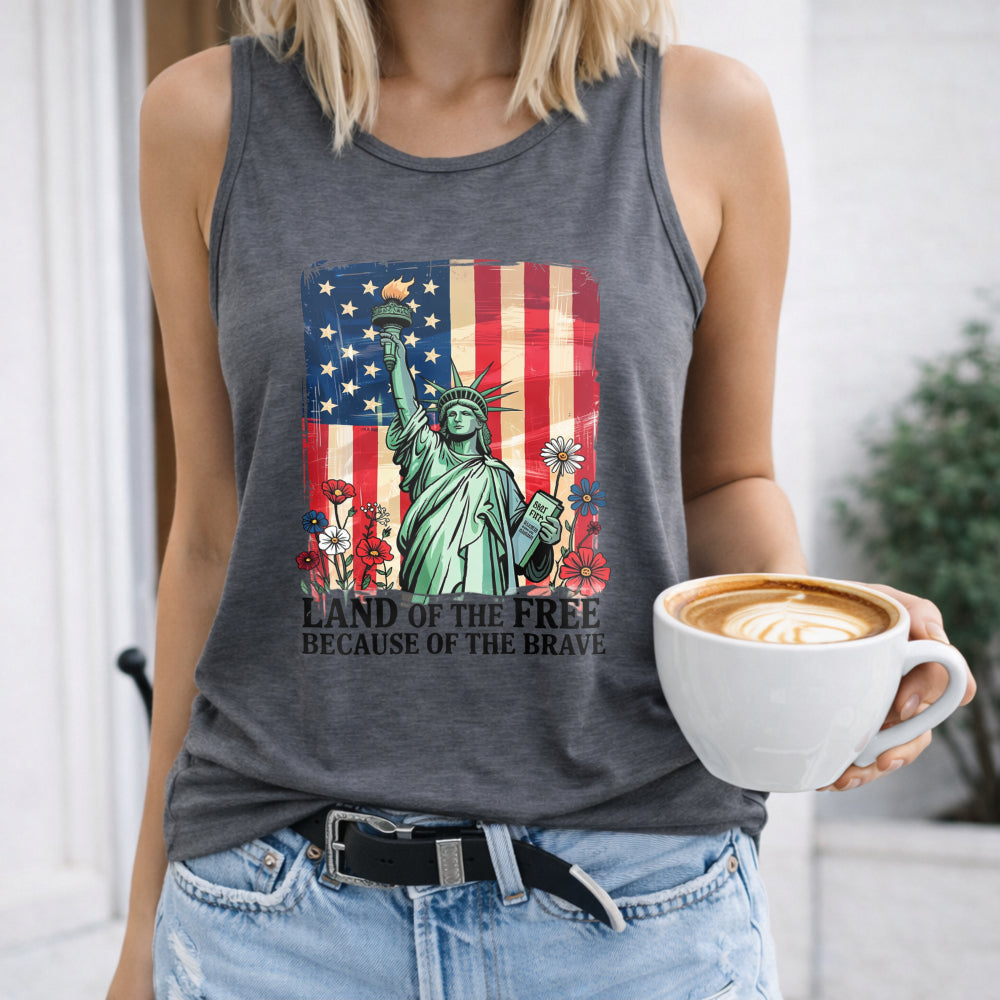 Land Of The Free Because Of The Brave Women's Tank Top