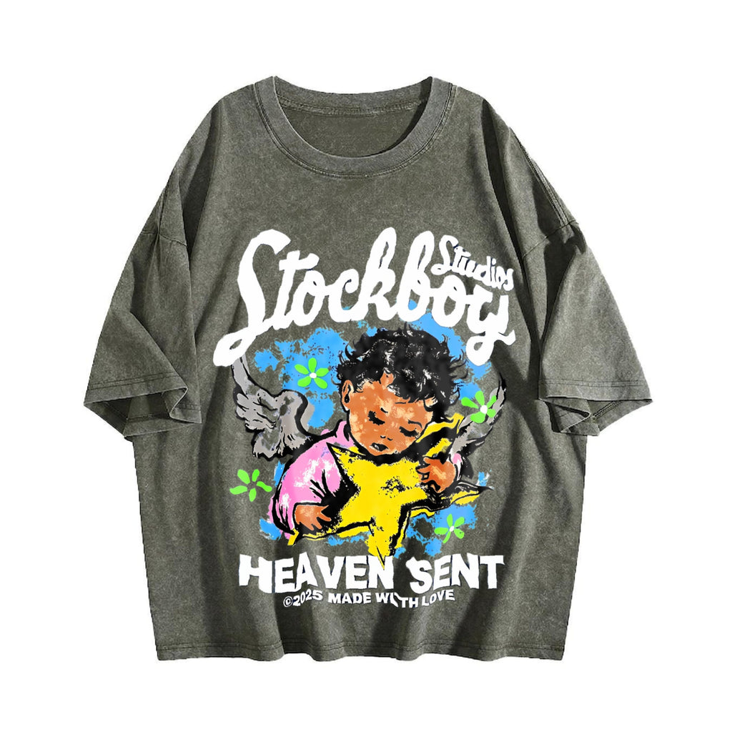Heaven Sent Angel Star Vintage Washed T-Shirt product image 4