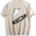 Skateboarding Cat Vintage Washed T-Shirt product image 1