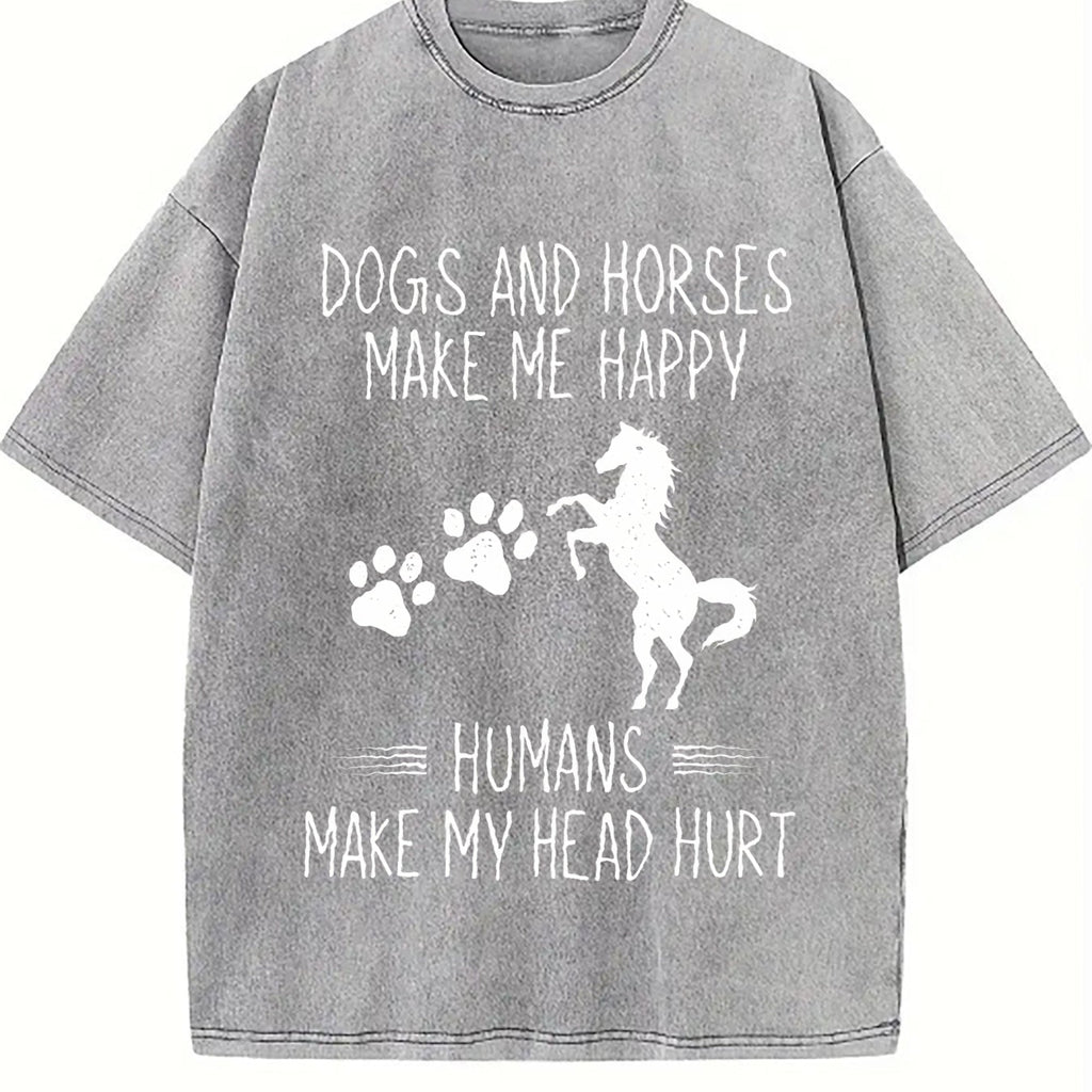 Dog Lovers & Horse Vintage Washed T-Shirt product image 5