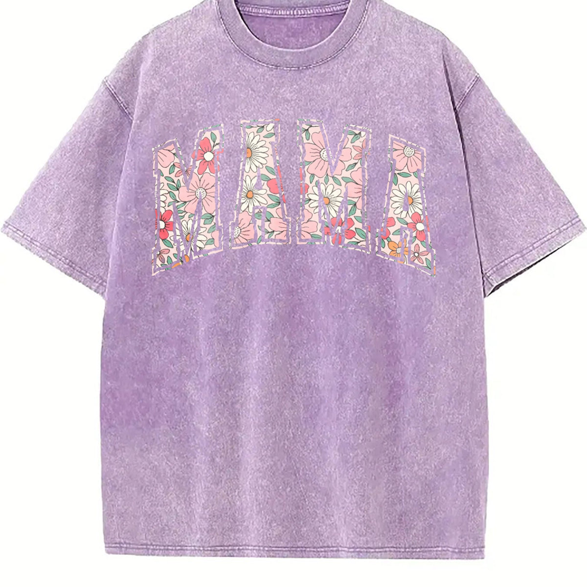 Boho Floral Mama Vintage Washed T-Shirt product image 6