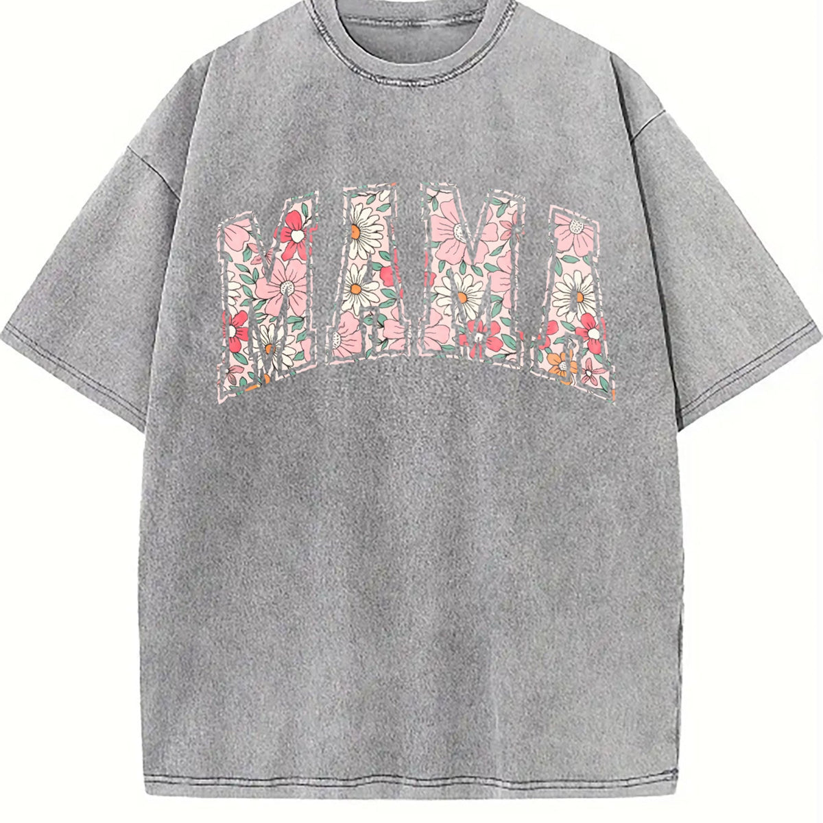 Boho Floral Mama Vintage Washed T-Shirt product image 5
