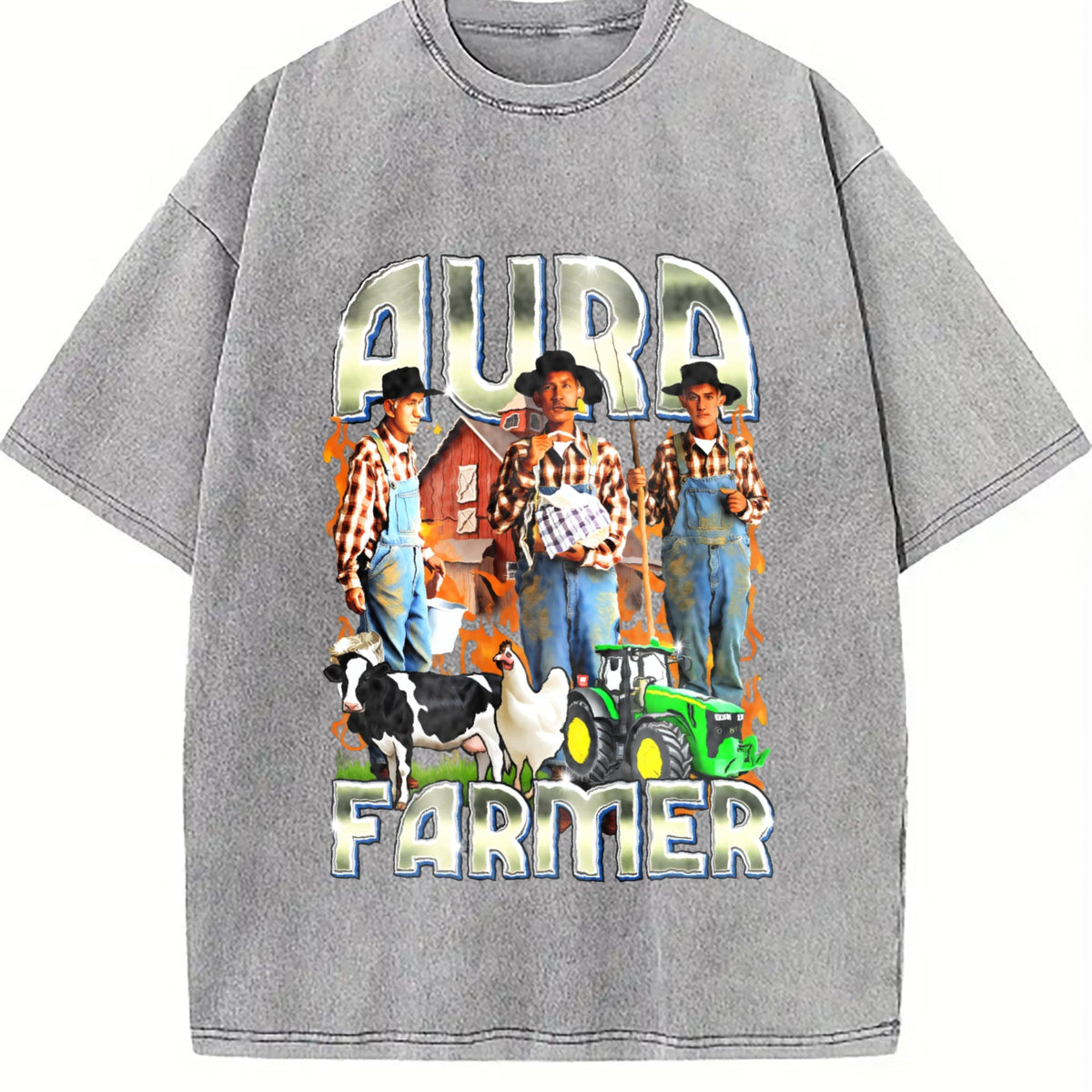 Aura Farmer Funny Meme Vintage Washed T-Shirt product image 5