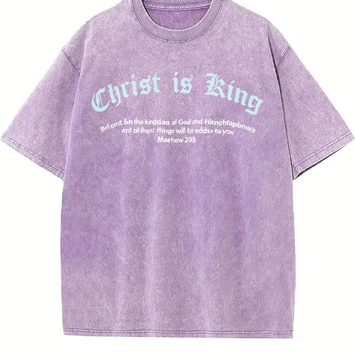 Christ Is King Letter Vintage Washed T-Shirt product image 6