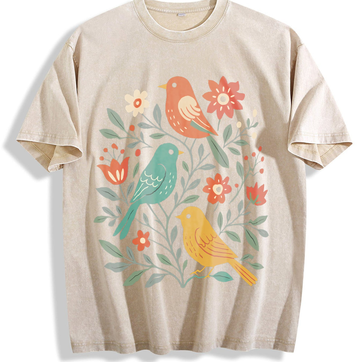 Chic For A Round Neckline Vintage Washed T-Shirt product image 1