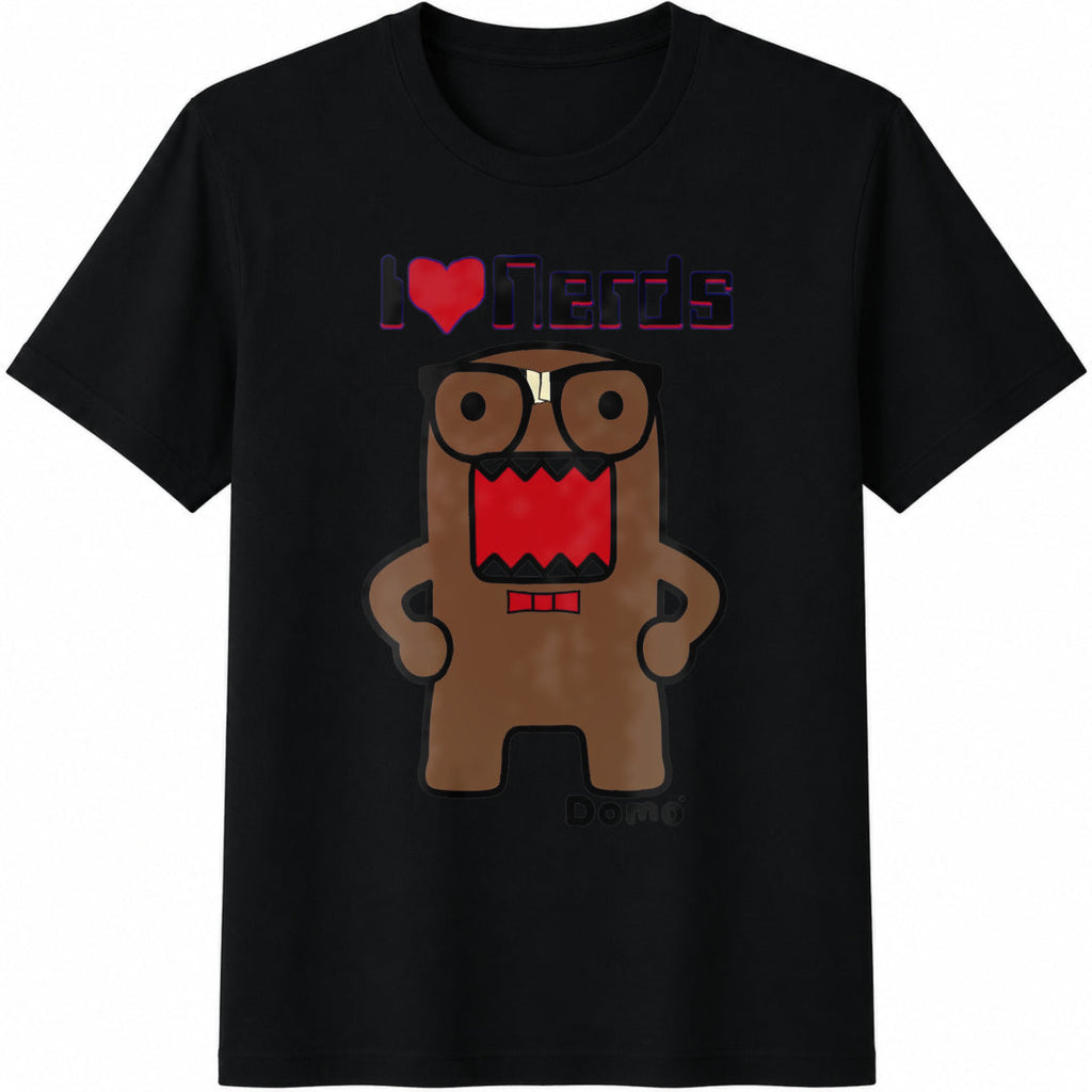 I Love Nerd Domo Cute Anime Funny Otaku Fan Cotton T-Shirt product image 1