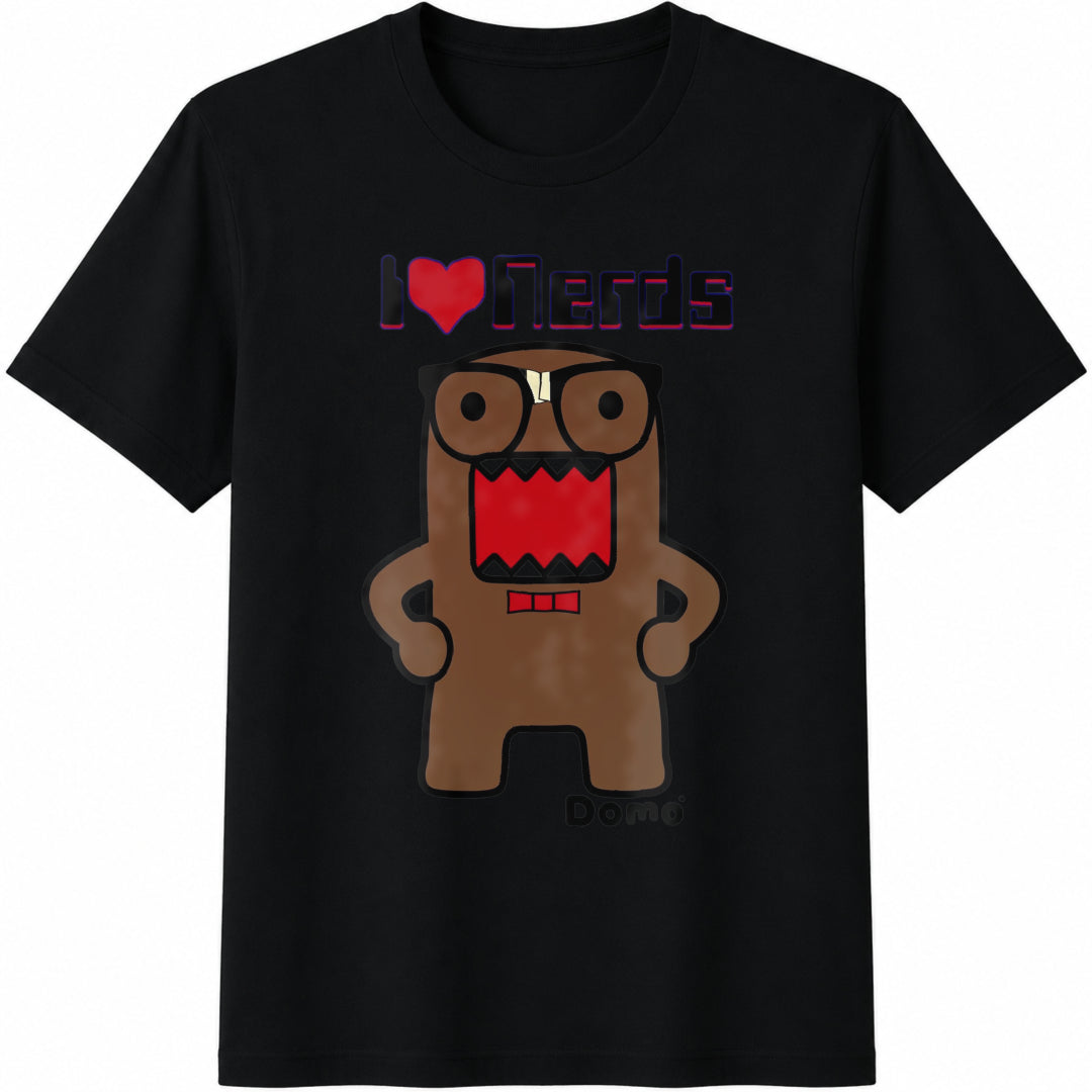 I Love Nerd Domo Cute Anime Funny Otaku Fan Cotton T-Shirt product image 1