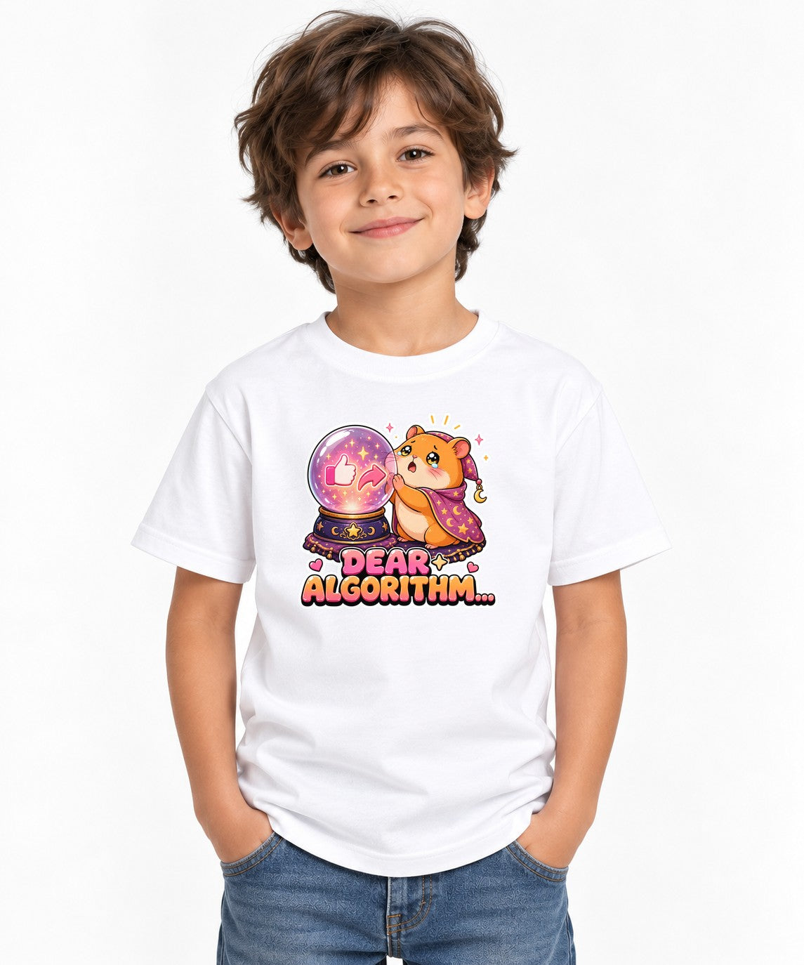 Dear Algorithm - Cute Sad Hamster Fortune Teller Social product image 1