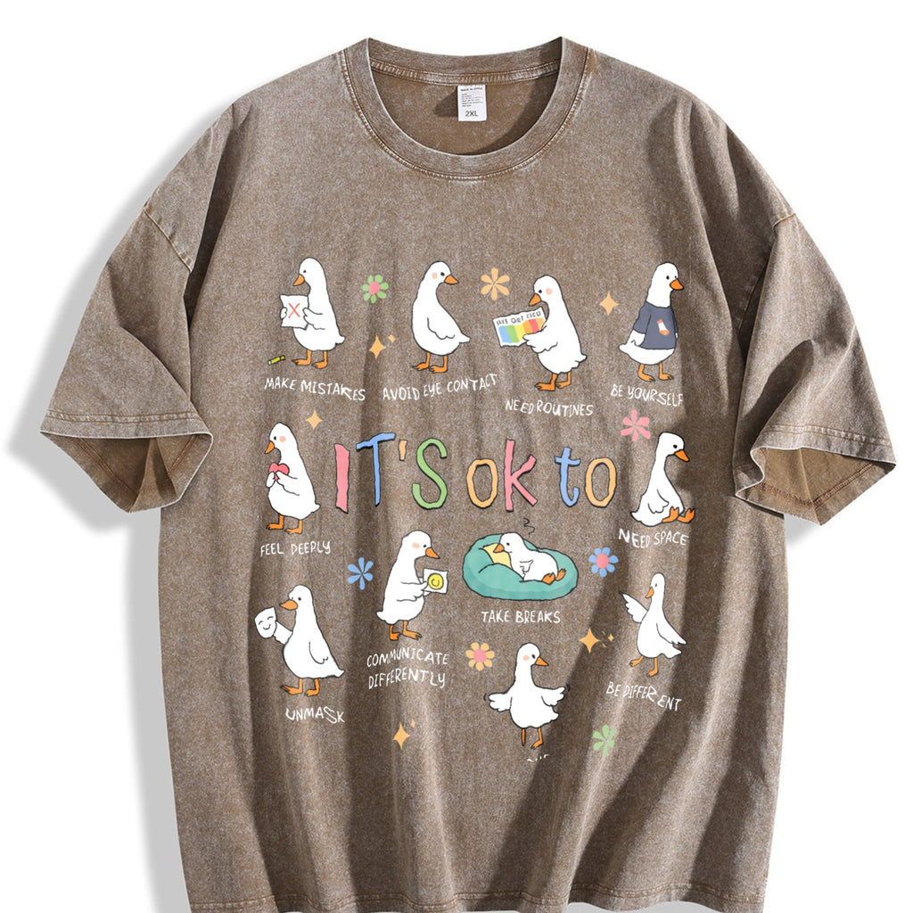 It's OK To Funny Goose Guide Vintage Washed T-Shirt product image 3