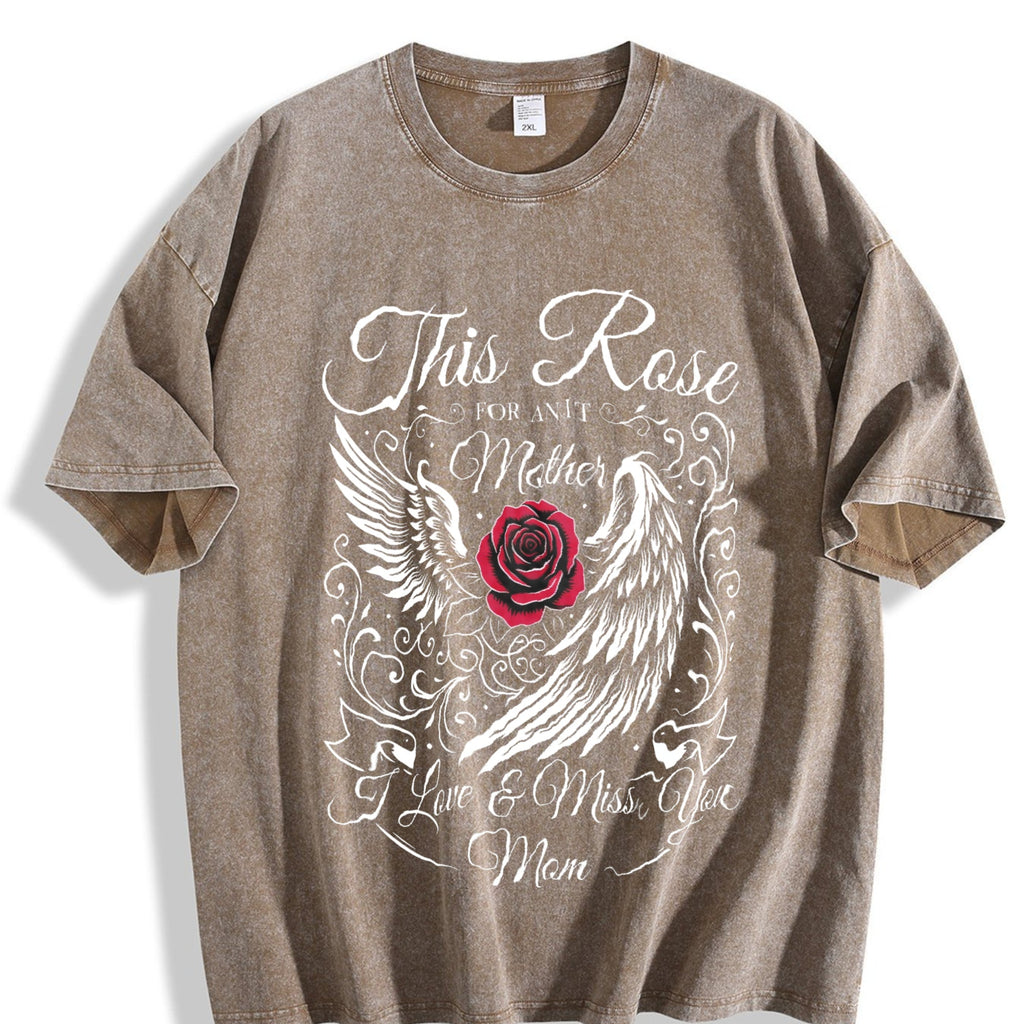 Sun-faded With Ornate White Wings And Red Rose Vintage product image 3
