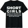 Short Girls Funny Slogan Cotton T-Shirt product image 1