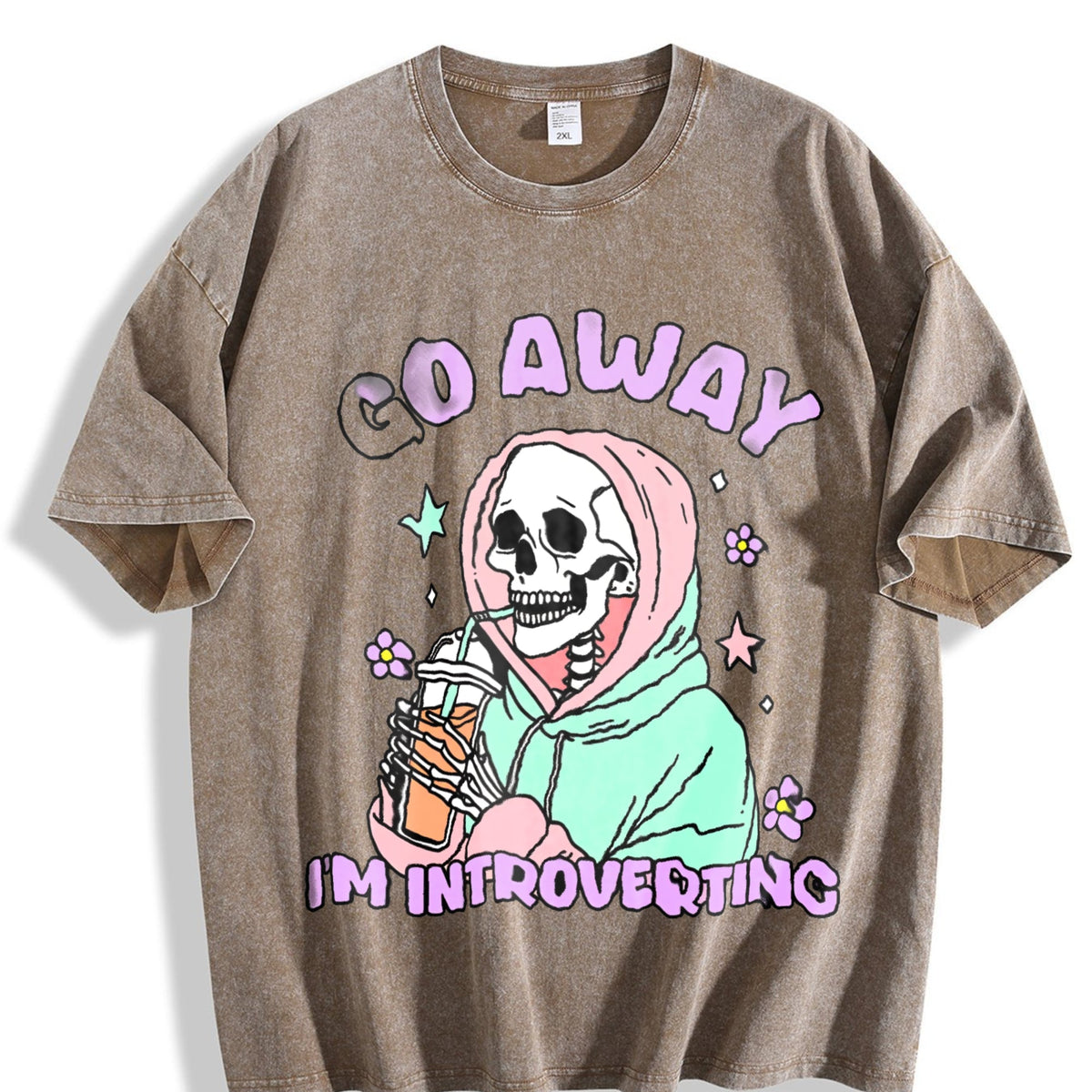Introvert Vibes For Weekend Warriors Vintage Washed T-Shirt product image 3