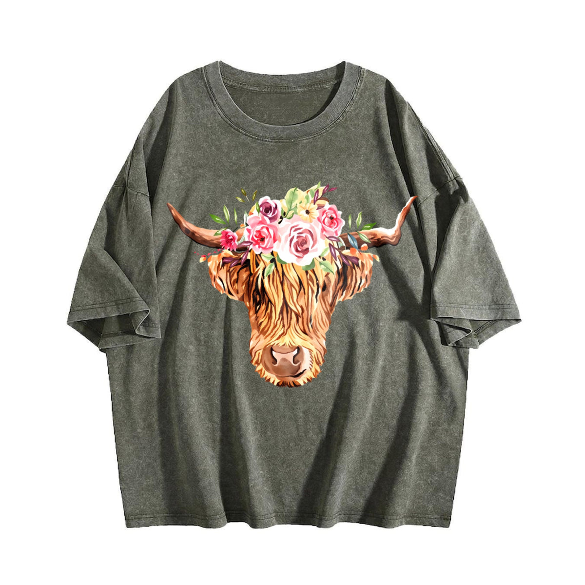 Highland Cow Vintage Washed T-Shirt product image 4