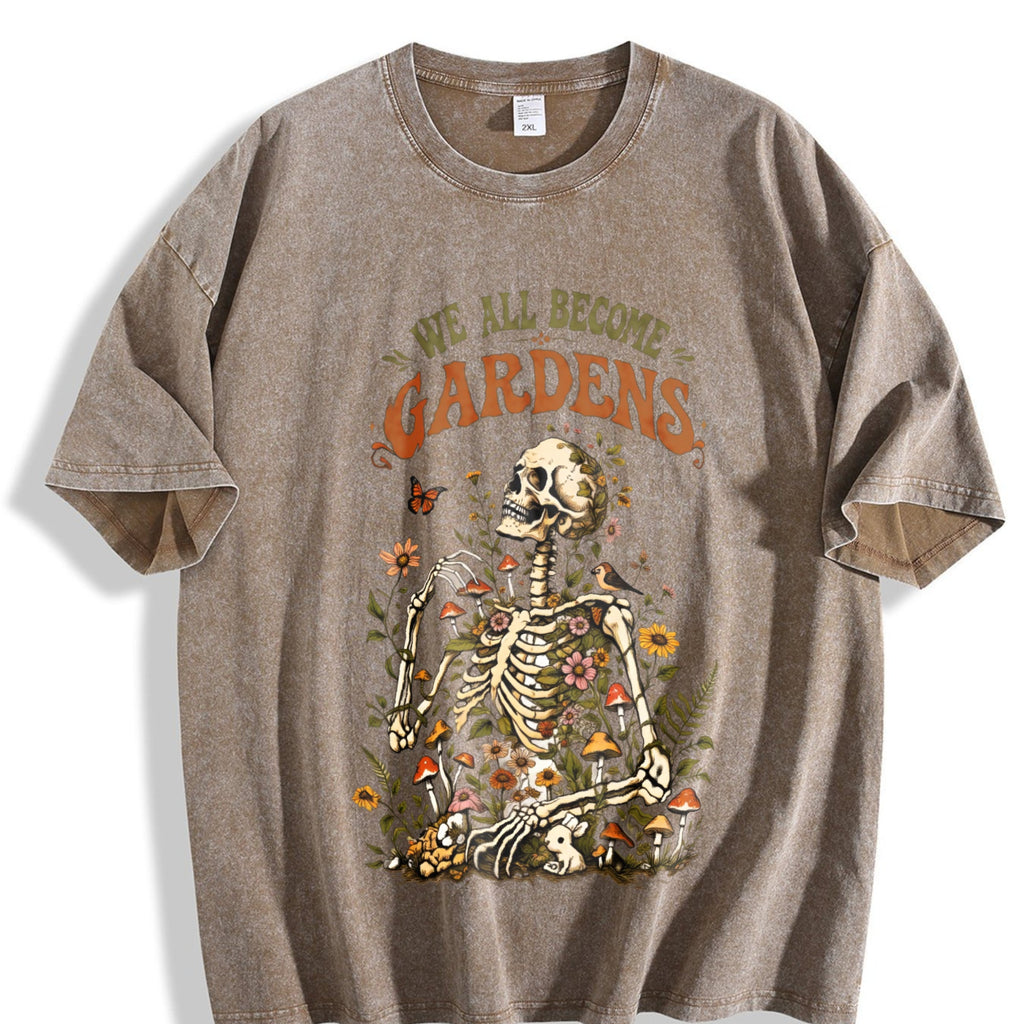 Skeleton Garden Vintage Washed T-Shirt product image 3