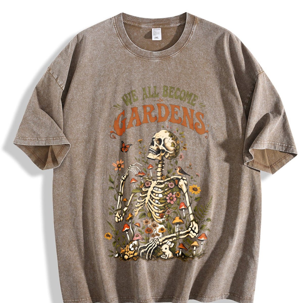 Skeleton Garden Vintage Washed T-Shirt product image 3