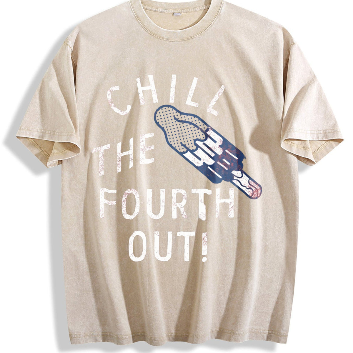 Chill The Fourth Out Funny Of July Popsicle Joke Vintage product image 1