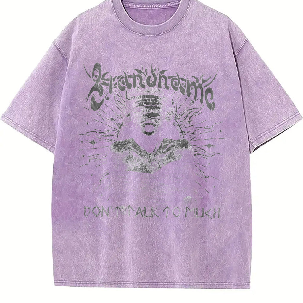 Blindfolded Beige Grunge Aesthetic Vintage Washed T-Shirt product image 6