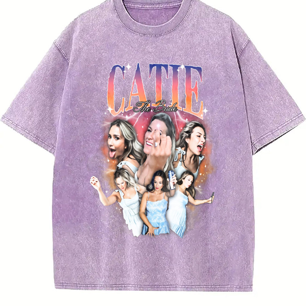 Catie Photo Collage Vintage Washed T-Shirt product image 6