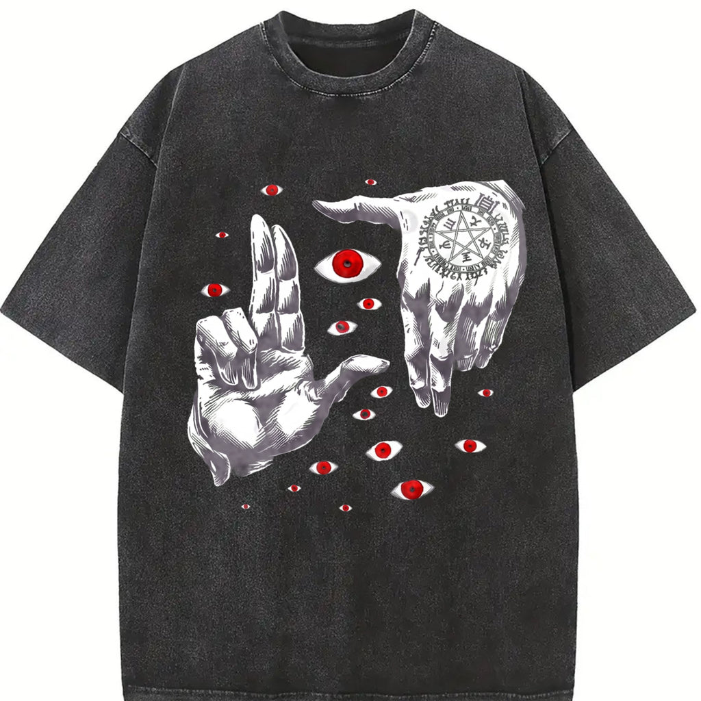 Occult Hand & Eye Vintage Washed T-Shirt product image 2