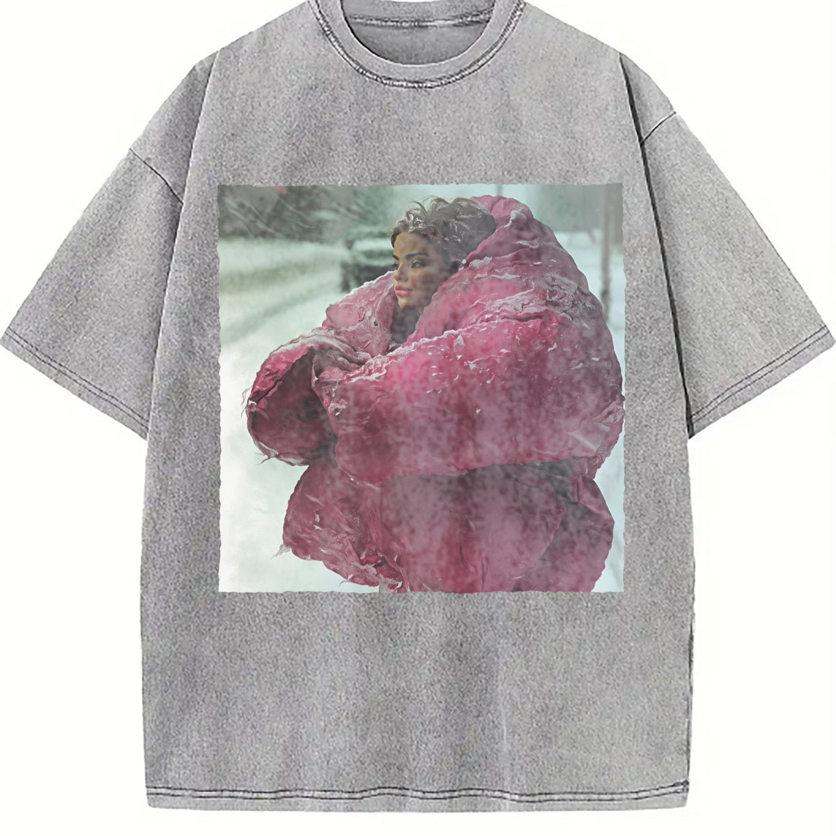 Doll Wrapped in a Pink Blanket Vintage Washed T-Shirt