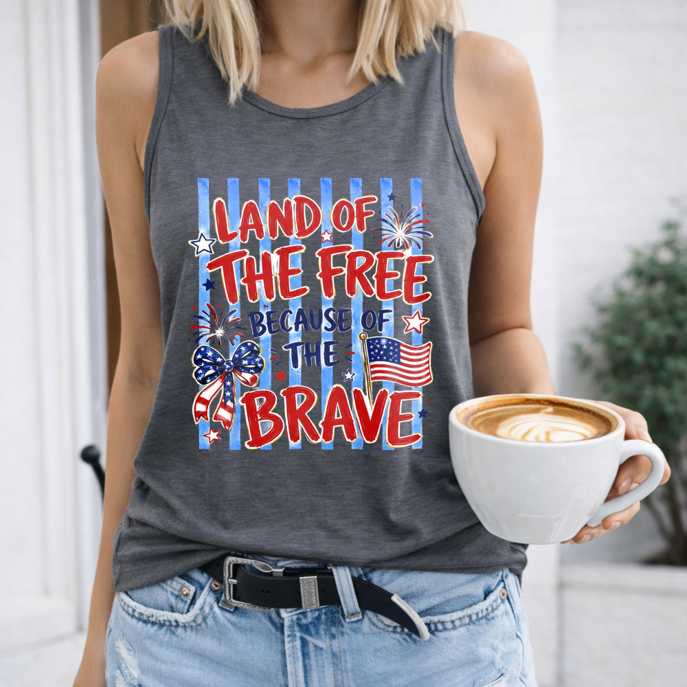 Land Of The Free Because Of The Brave Women's Tank Top