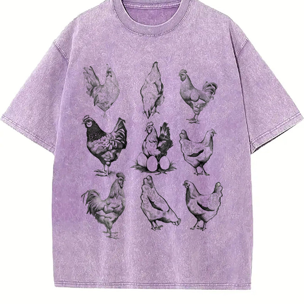 Chickens 1990s Vintage Washed T-Shirt product image 6