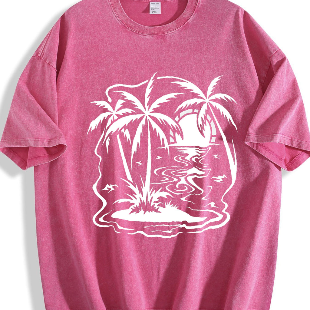 Tropical Palm Trees Vintage Washed T-Shirt product image 7