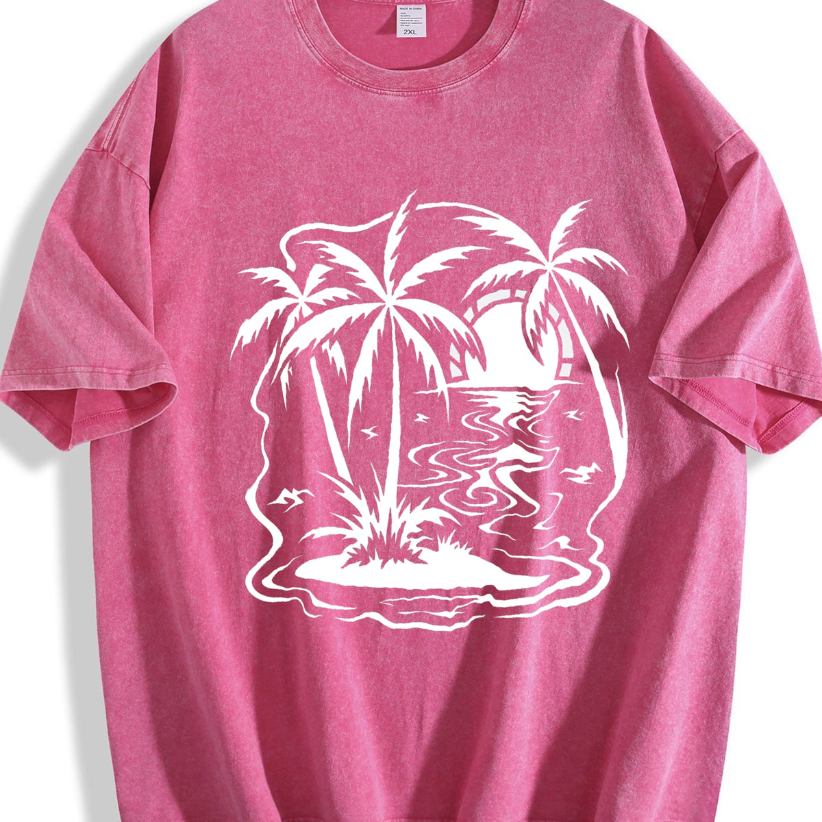 Tropical Palm Trees Vintage Washed T-Shirt product image 7