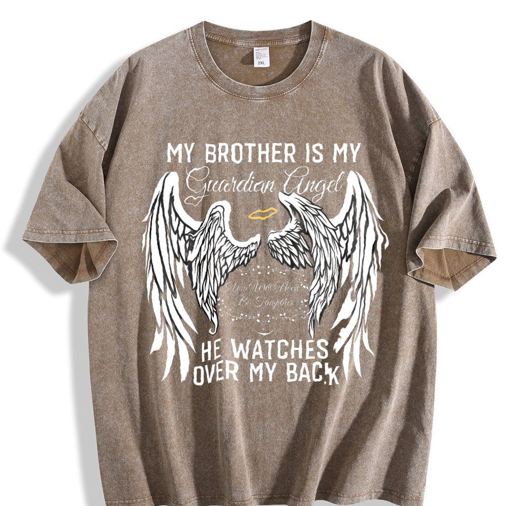 My Brother Is My Guardian Angel Vintage Washed T-Shirt product image 3