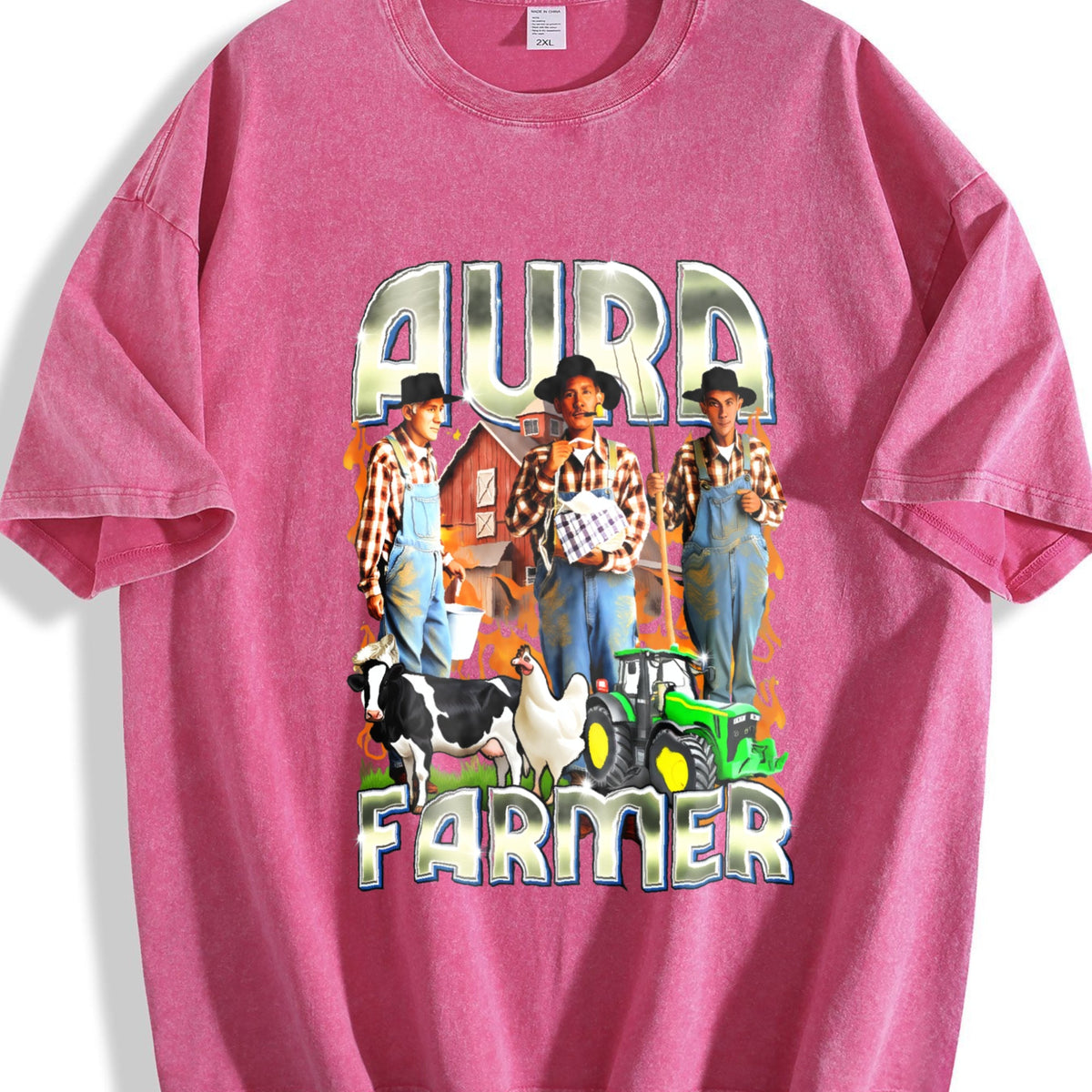 Aura Farmer Funny Meme Vintage Washed T-Shirt product image 7