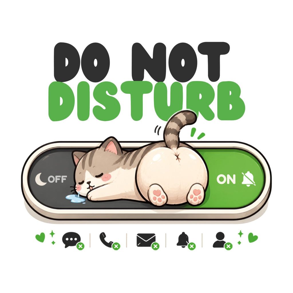 Do Not Disturb - Cute Sleeping Cat Toggle Switch Introvert product image 3