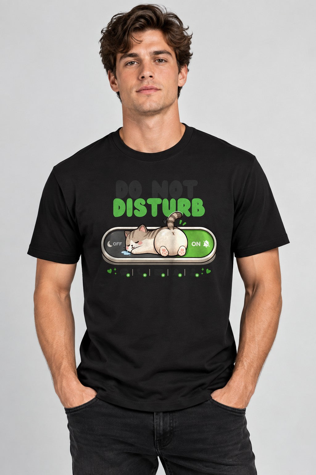 Do Not Disturb - Cute Sleeping Cat Toggle Switch Introvert product image 2
