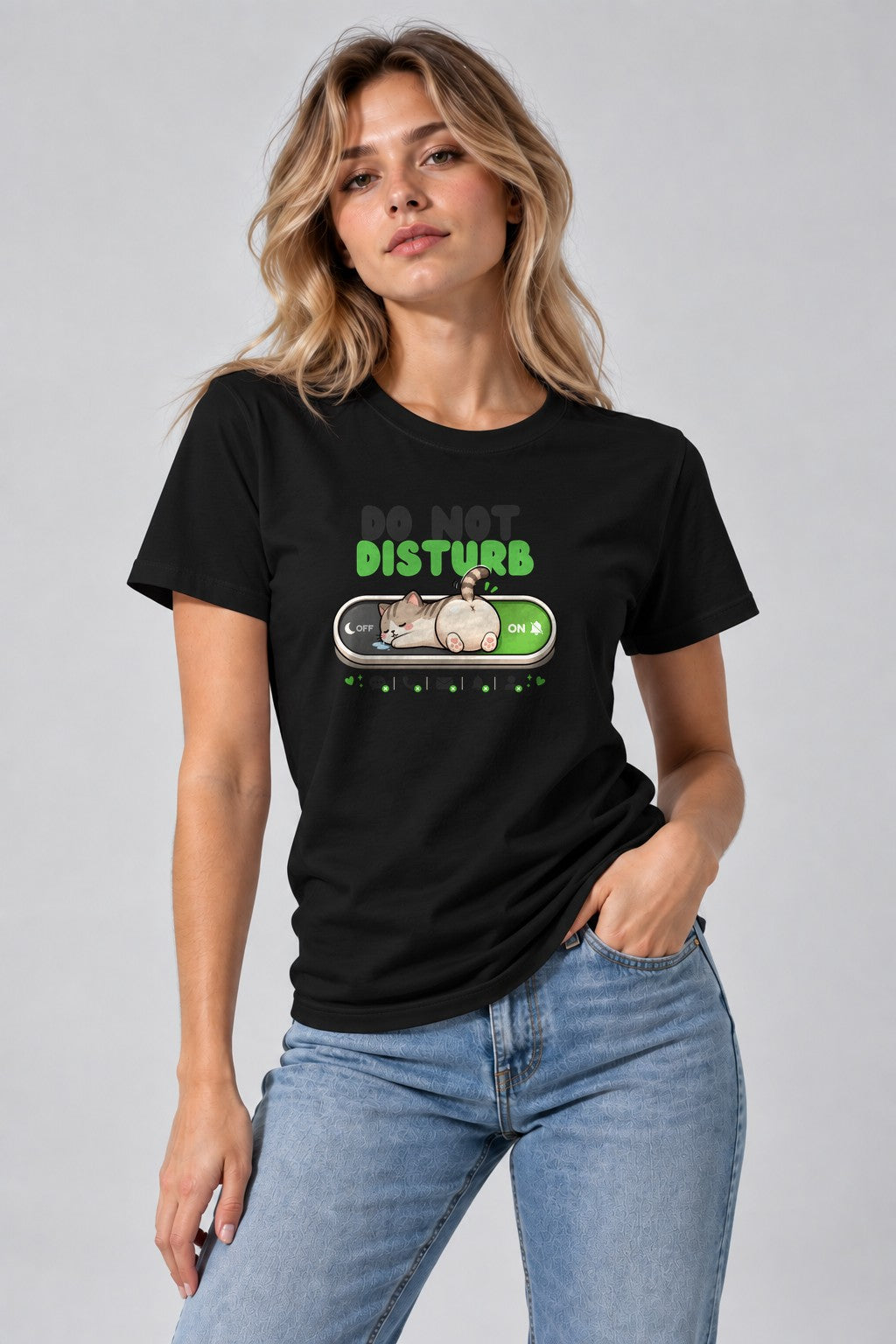Do Not Disturb - Cute Sleeping Cat Toggle Switch Introvert product image 2