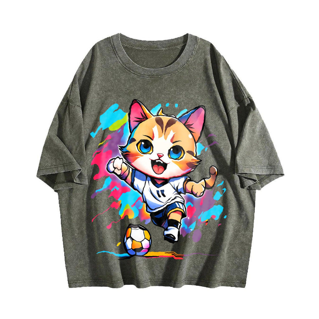 Global Soccer Fan Vintage Washed T-Shirt product image 4