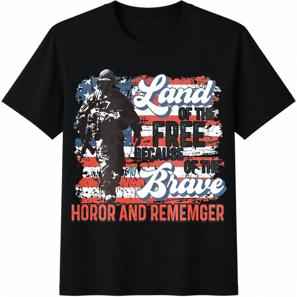 Land Of The Free Because Of Brave America Cotton T-Shirt product image 1