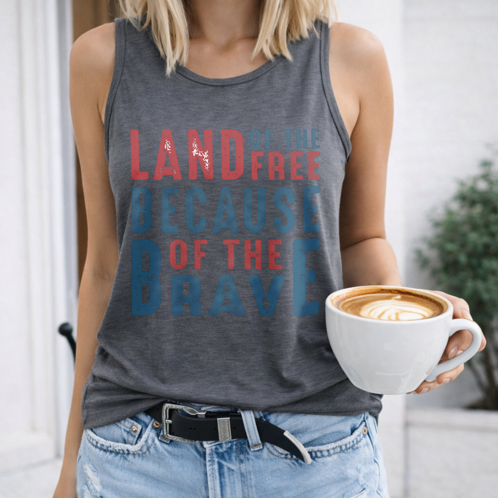Land Of The Free Because Of The Brave Women's Tank Top