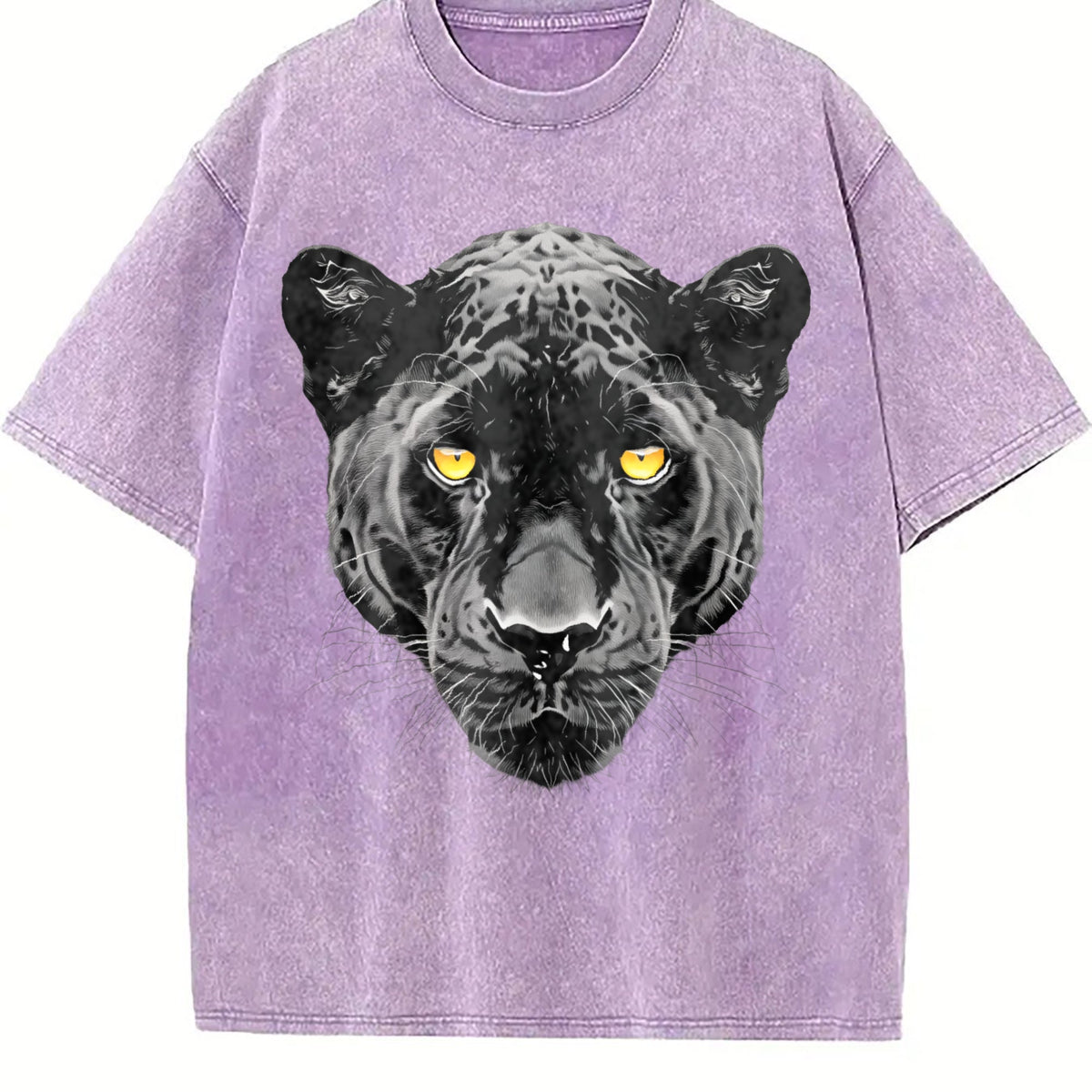 Black Panther Halftone Yellow Eyes Vintage Washed T-Shirt product image 6