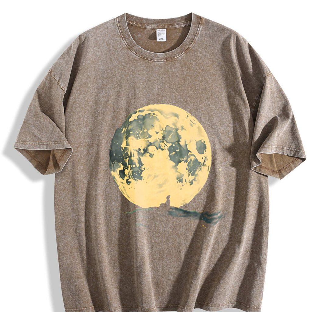 Moon And Lonely Man Vintage Washed T-Shirt product image 3