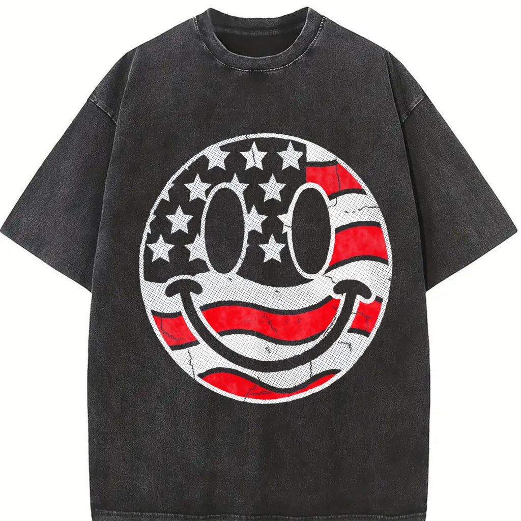 Funny American Flag Smile Sarcastic Fourth Of July Vintage product image 2