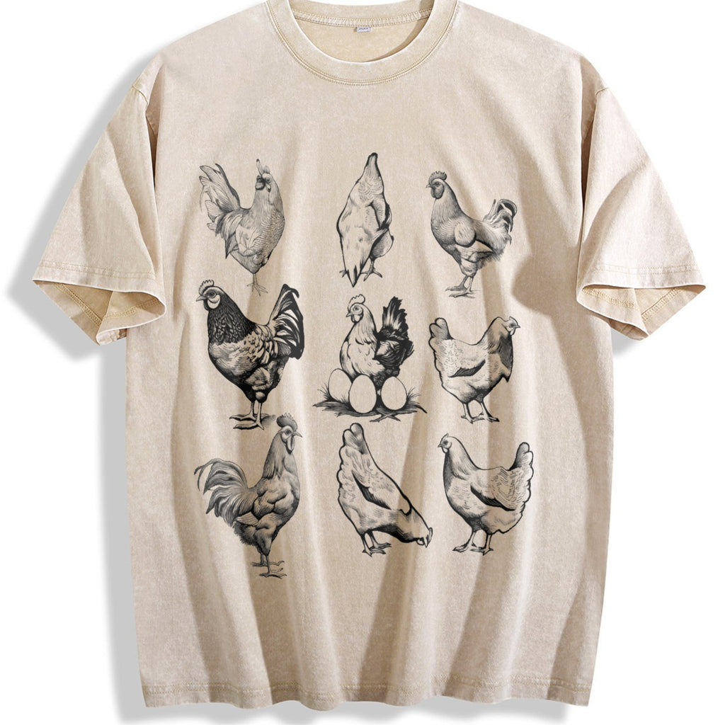 Chickens 1990s Vintage Washed T-Shirt product image 1