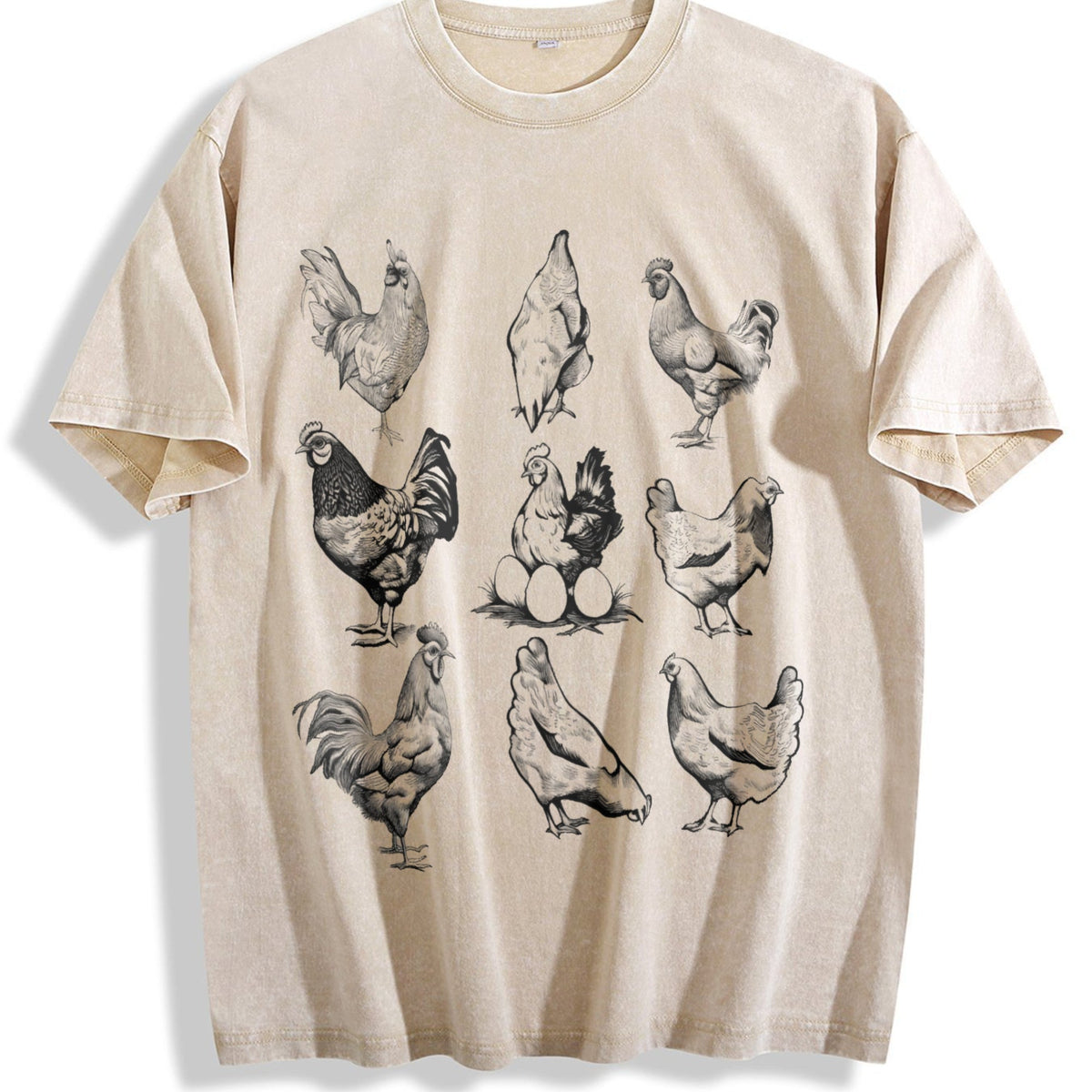 Chickens 1990s Vintage Washed T-Shirt product image 1