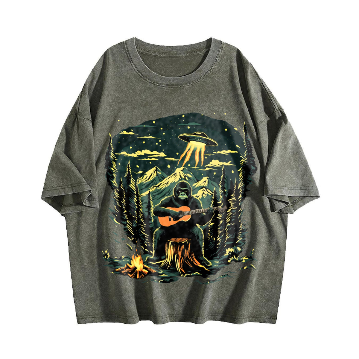 Gorilla Making Music Vintage Washed T-Shirt product image 4