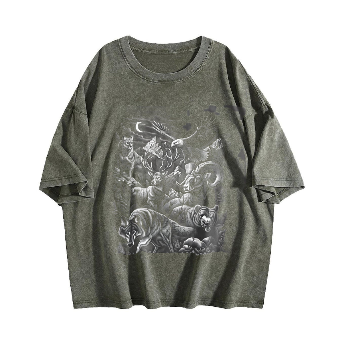 Wildlife Animals 90s Vintage Washed T-Shirt product image 4