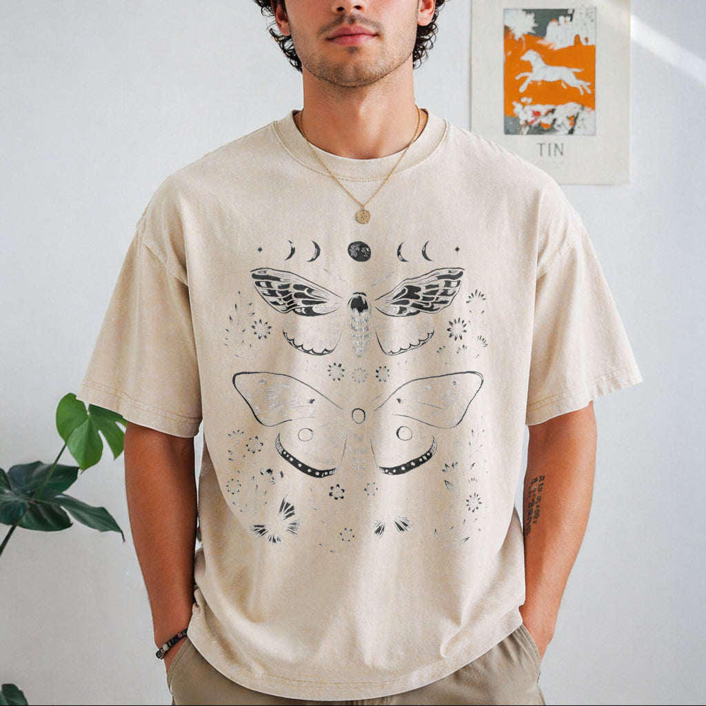 Moth Moon Vintage Washed T-Shirt product image 1