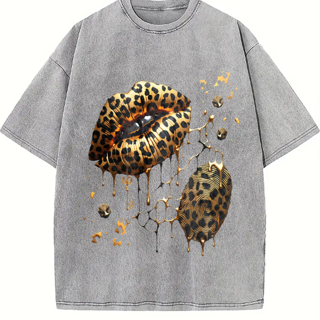 Explorer Statement With Leopard Lips And Golden Drips product image 5