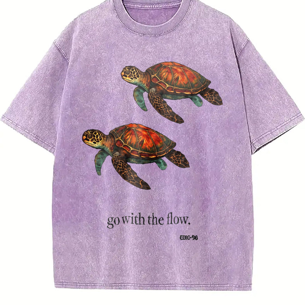 Go With The Flow Turtle Vintage Washed T-Shirt product image 6