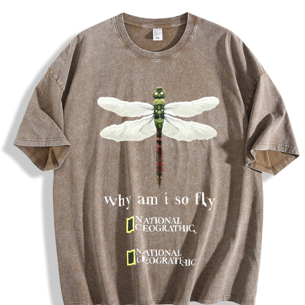 Dragonfly Why Am I So Fly Vintage Washed T-Shirt product image 3
