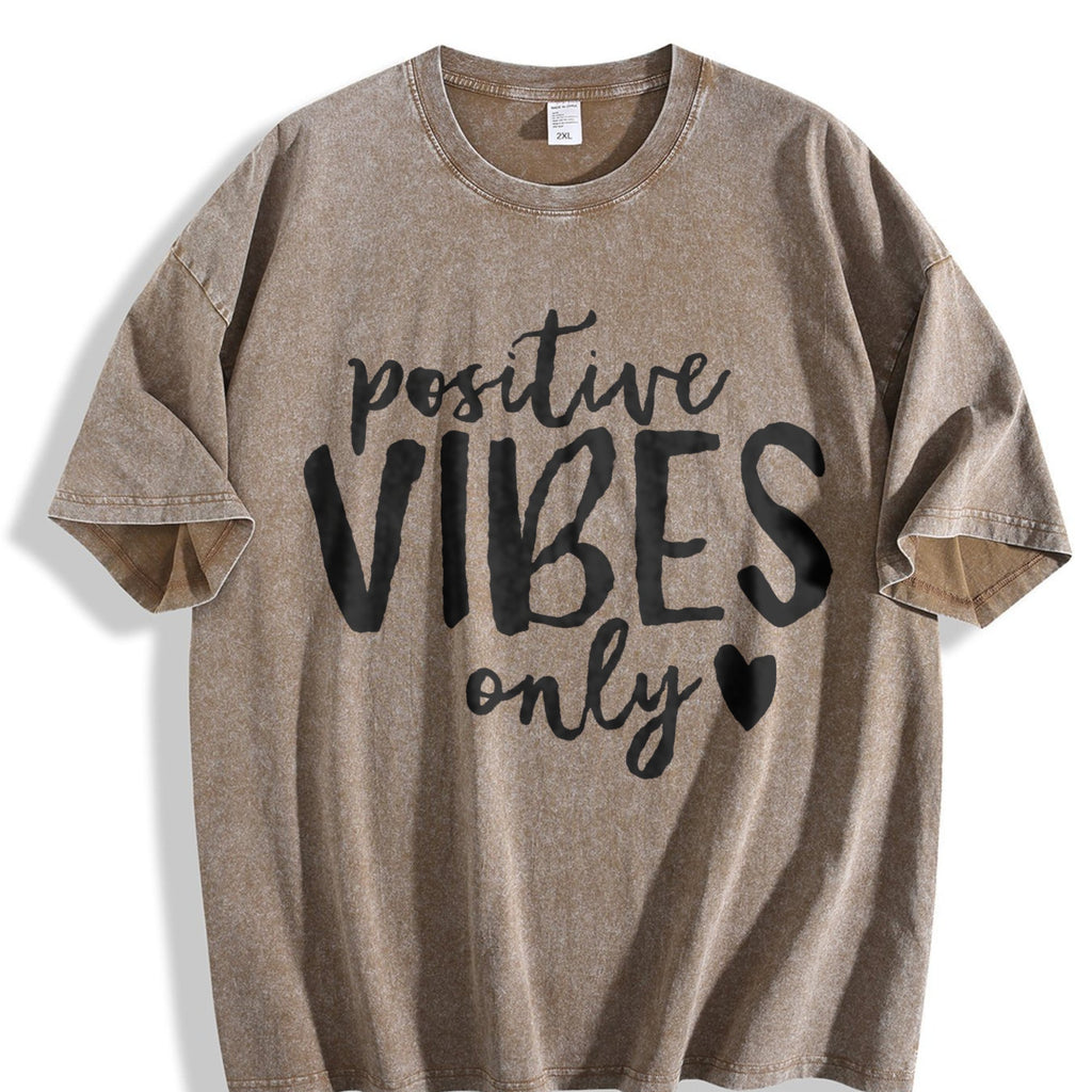 Positive Vibes Only Good Vintage Washed T-Shirt product image 3
