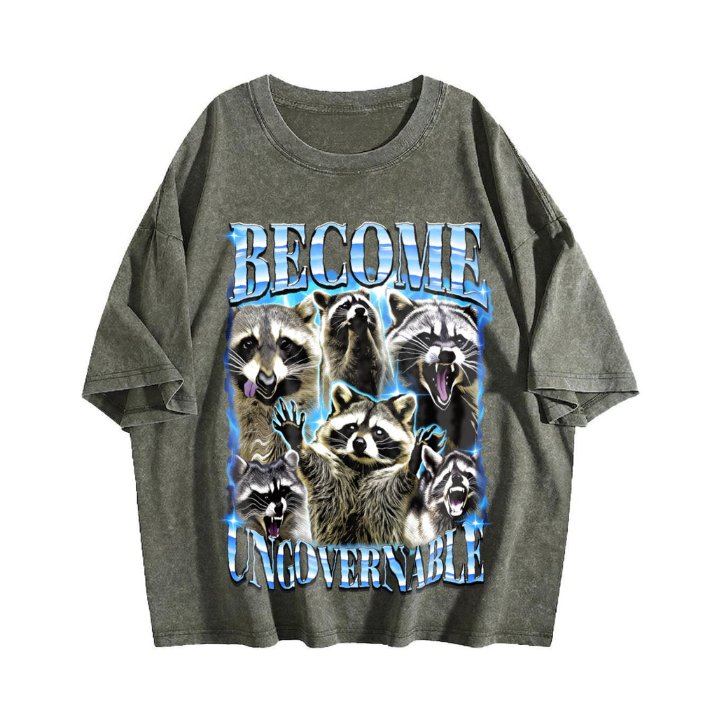 Become Ungovernable Raccoon Vintage Washed T-Shirt product image 4